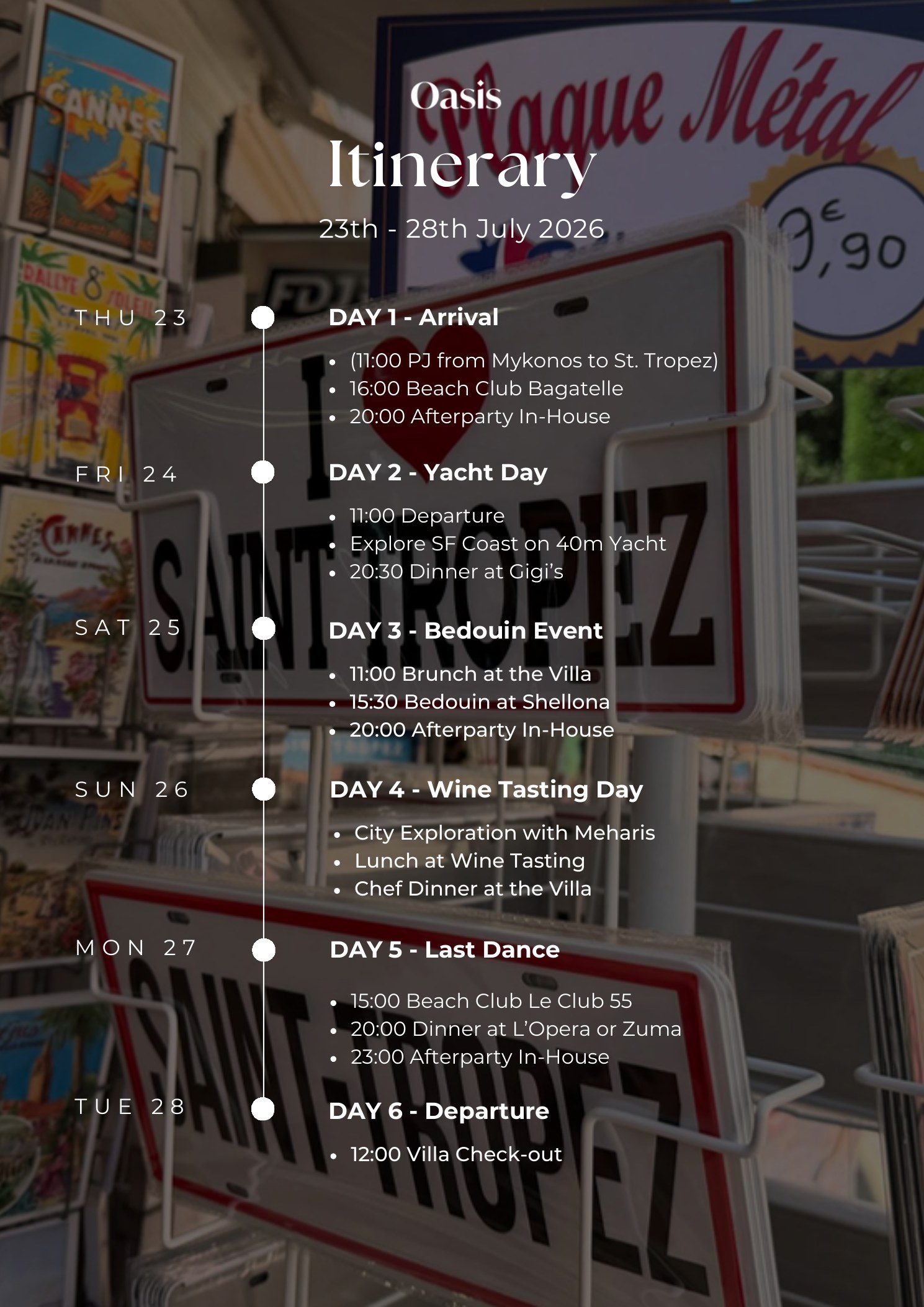 Itinerary